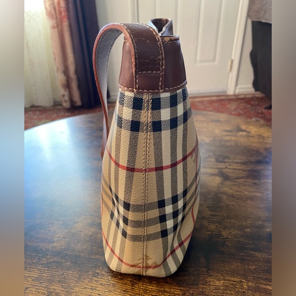 Burberry Beige and Brown Check Shoulder Bag - Picture 2 of 16